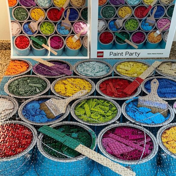 LEGO Paint 🎨 Party Puzzle 🧩 with Vibrant Colors 1000 Piece Brain 🧠 Challenge - Picture 15 of 17